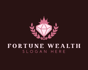 Pink Diamond Gemstone logo design