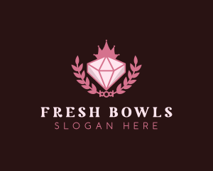 Pink Diamond Gemstone logo design