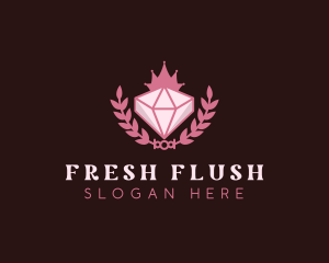 Pink Diamond Gemstone logo design