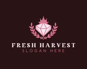 Pink Diamond Gemstone logo design