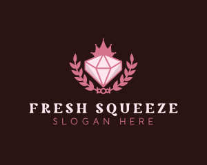 Pink Diamond Gemstone logo design