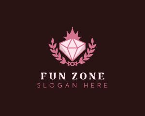 Pink Diamond Gemstone logo design