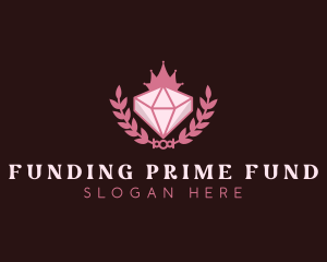 Pink Diamond Gemstone logo design