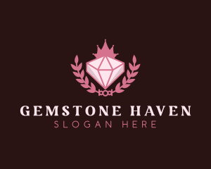 Pink Diamond Gemstone logo design