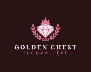 Pink Diamond Gemstone logo design