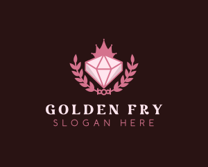 Pink Diamond Gemstone logo design