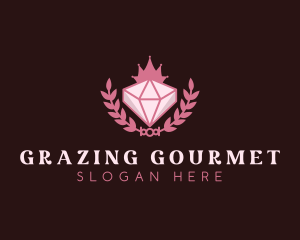 Pink Diamond Gemstone logo design