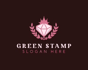 Pink Diamond Gemstone logo design