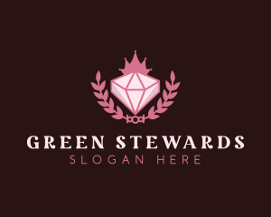 Pink Diamond Gemstone logo design