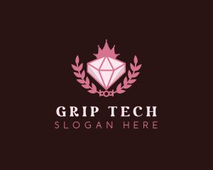 Pink Diamond Gemstone logo design