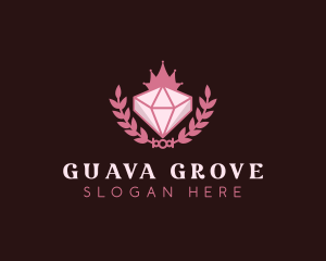 Pink Diamond Gemstone logo design