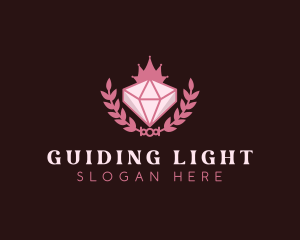 Pink Diamond Gemstone logo design