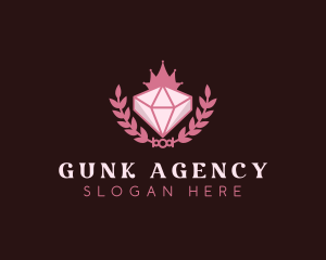 Pink Diamond Gemstone logo design