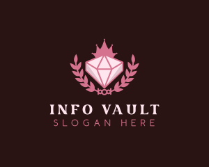 Pink Diamond Gemstone logo design