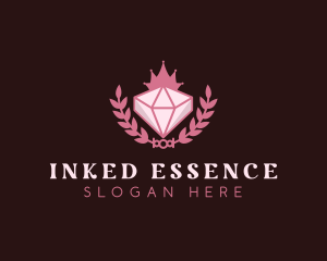 Pink Diamond Gemstone logo design