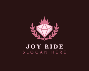 Pink Diamond Gemstone logo design