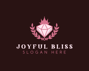 Pink Diamond Gemstone logo design