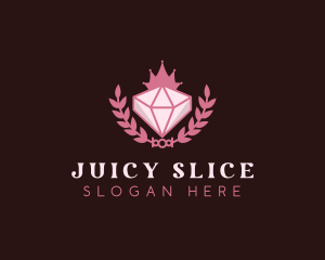 Pink Diamond Gemstone logo design