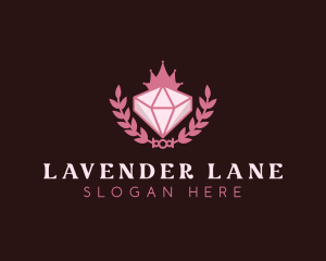 Pink Diamond Gemstone logo design