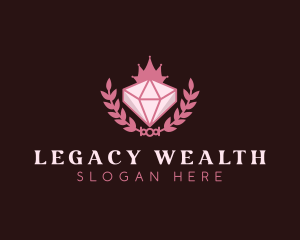 Pink Diamond Gemstone logo design