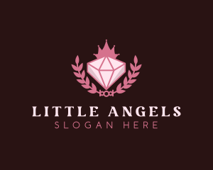 Pink Diamond Gemstone logo design