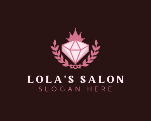 Pink Diamond Gemstone logo design