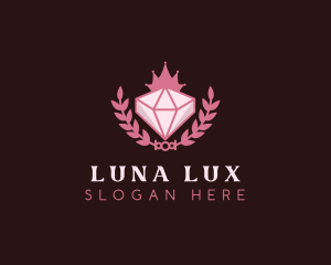 Pink Diamond Gemstone logo design