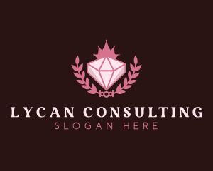 Pink Diamond Gemstone logo design