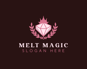 Pink Diamond Gemstone logo design