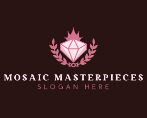 Pink Diamond Gemstone logo design