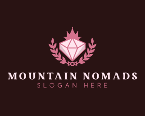 Pink Diamond Gemstone logo design