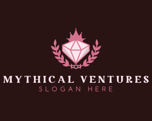 Pink Diamond Gemstone logo design