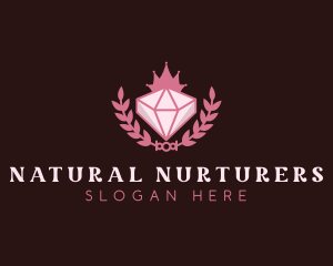 Pink Diamond Gemstone logo design