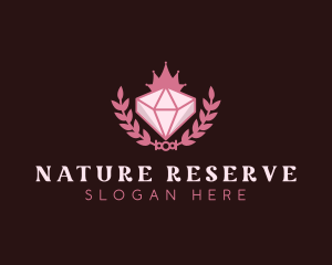 Pink Diamond Gemstone logo design