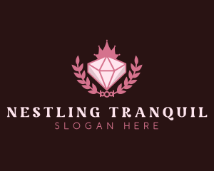 Pink Diamond Gemstone logo design