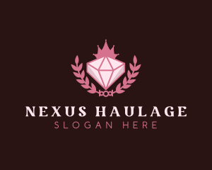 Pink Diamond Gemstone logo design