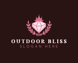 Pink Diamond Gemstone logo design