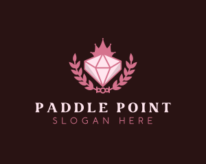 Pink Diamond Gemstone logo design