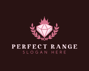 Pink Diamond Gemstone logo design