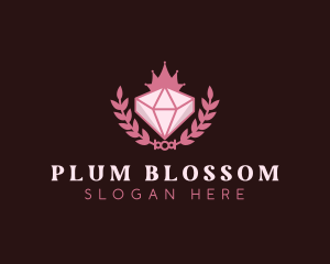 Pink Diamond Gemstone logo design