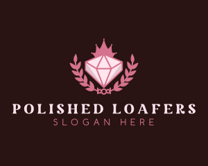 Pink Diamond Gemstone logo design