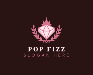 Pink Diamond Gemstone logo design