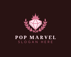 Pink Diamond Gemstone logo design