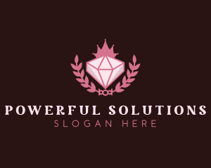 Pink Diamond Gemstone logo design