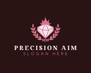 Pink Diamond Gemstone logo design