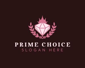 Pink Diamond Gemstone logo design