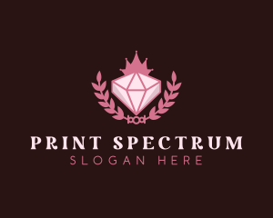 Pink Diamond Gemstone logo design