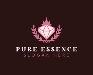 Pink Diamond Gemstone logo design