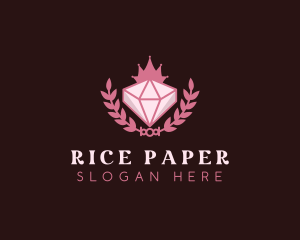 Pink Diamond Gemstone logo design