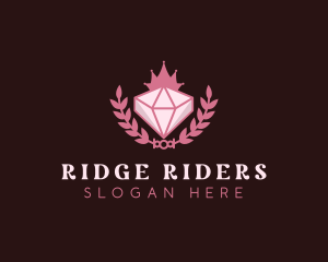 Pink Diamond Gemstone logo design